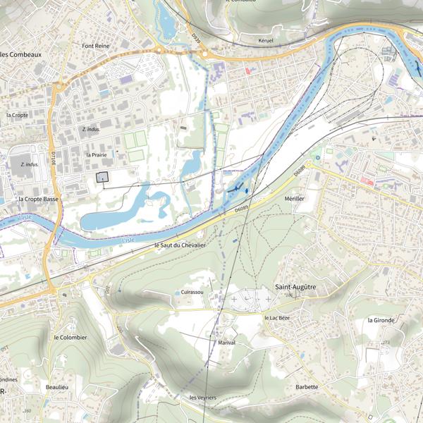 Plan cartographique de La Beauronne de Chancelade