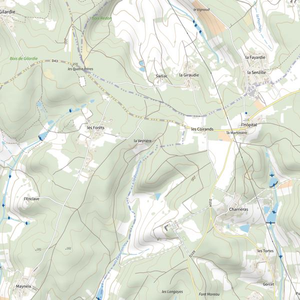 Plan cartographique de La Beauronne de Saint Vincent