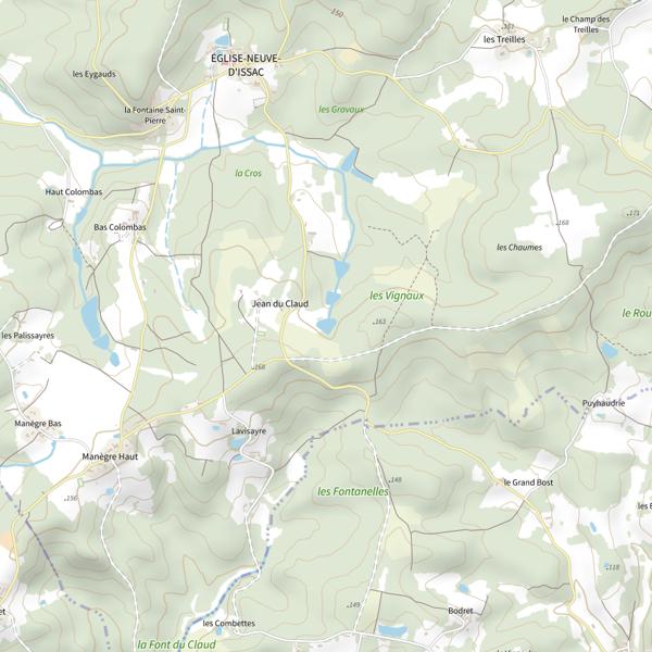 Plan cartographique de La Beauronne des Lèches