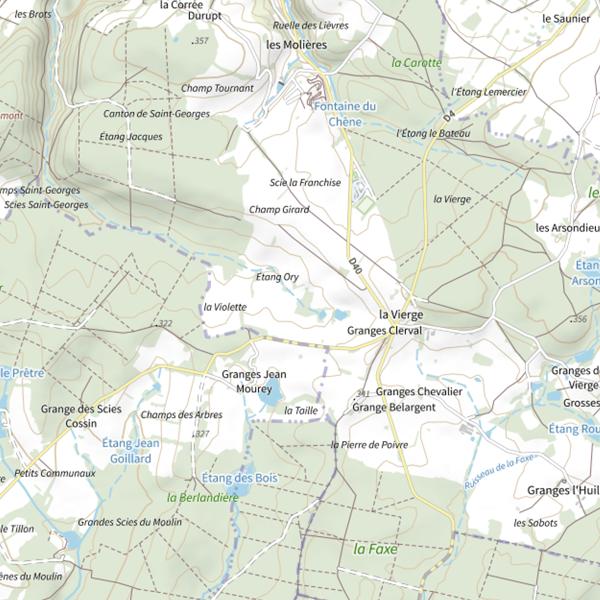 Plan cartographique de La Becene
