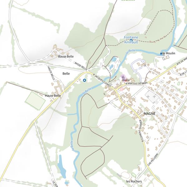 Plan cartographique de La Belle (Vienne)