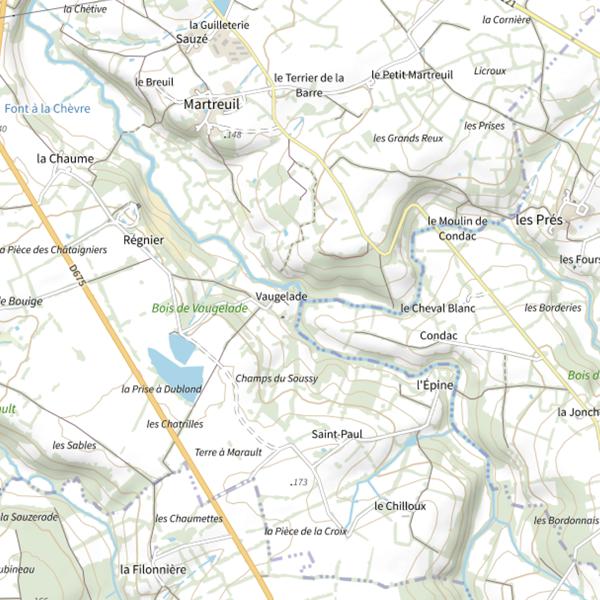 Plan cartographique de La Benaize