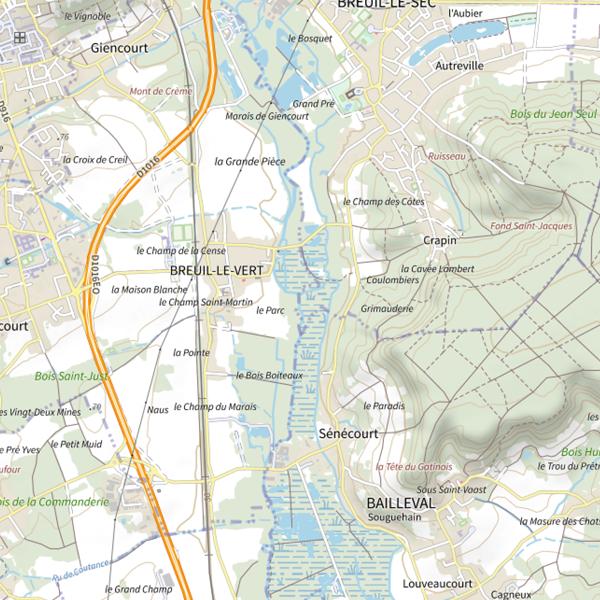 Plan cartographique de La Béronnelle