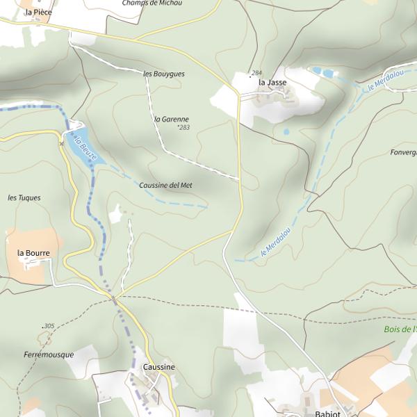 Plan cartographique de La Beuze