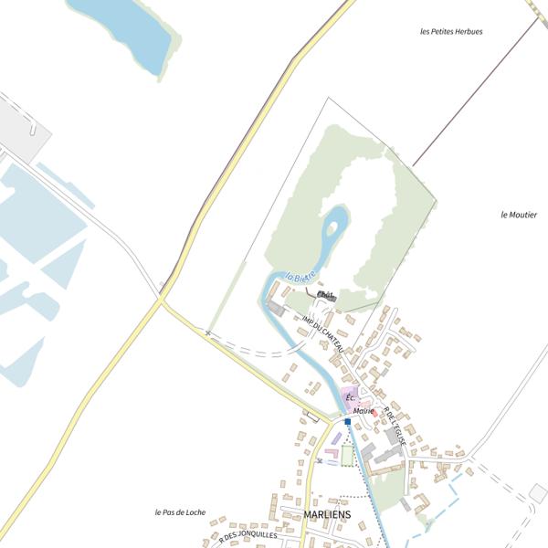 Plan cartographique de La Biètre