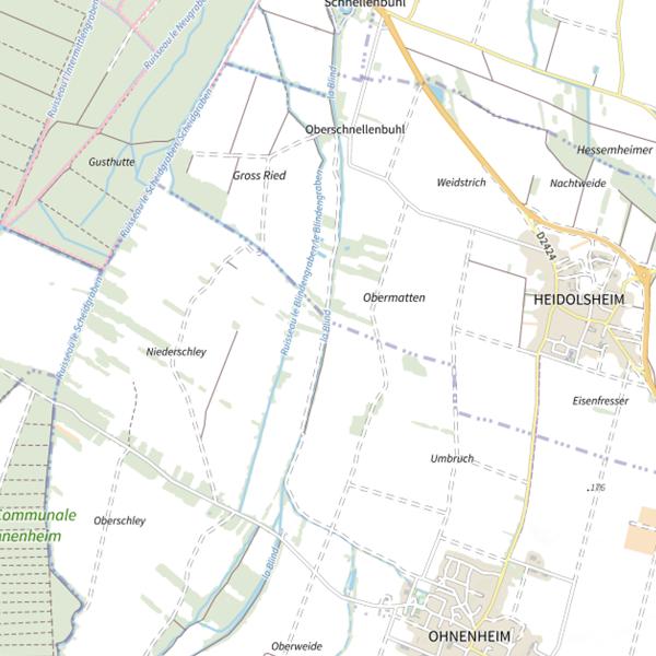 Plan cartographique de La Blind