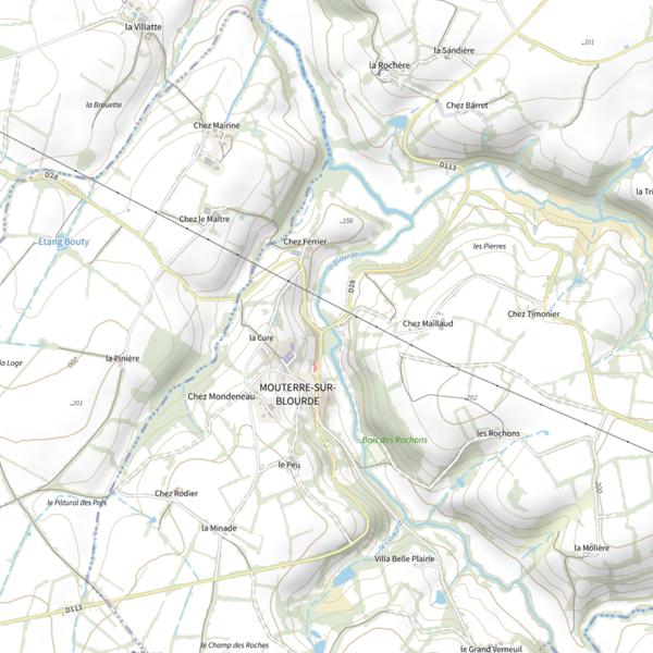 Plan cartographique de La Blourde