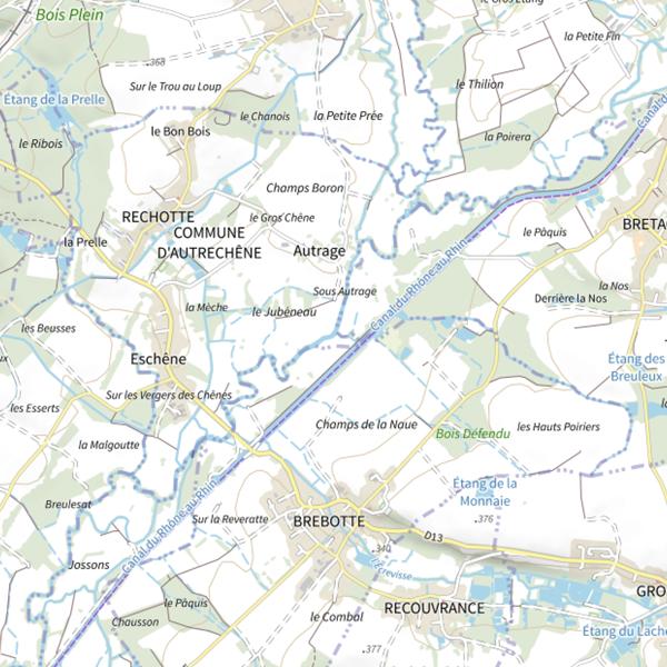 Plan cartographique de La Bourbeuse