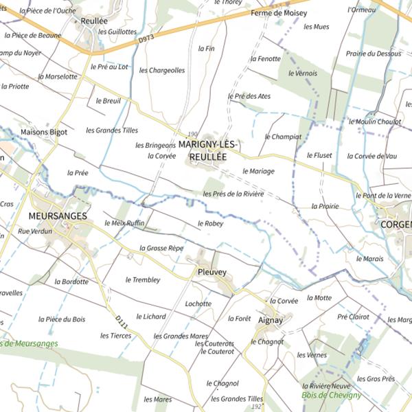 Plan cartographique de La Bousaize