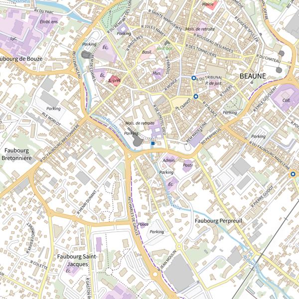 Plan cartographique de La Bouzaise