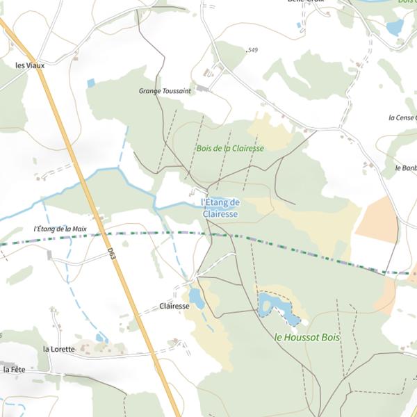 Plan cartographique de La Bramouse