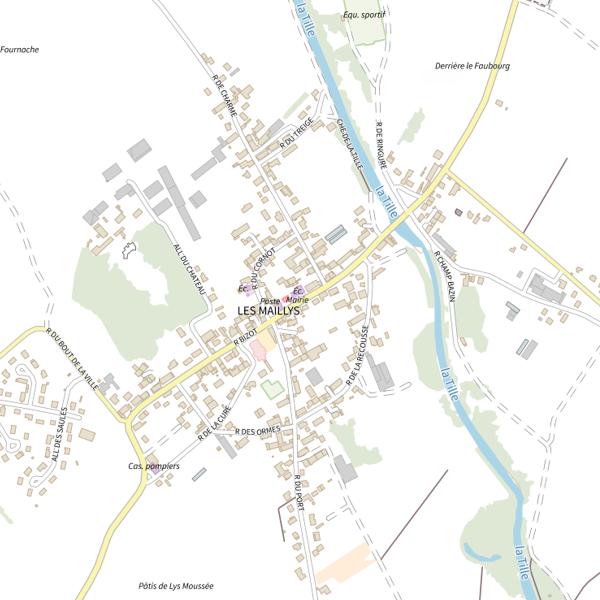 Plan cartographique de La Brème des Maillys - Les Maillys