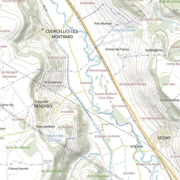 Plan cartographique de La Brenne
