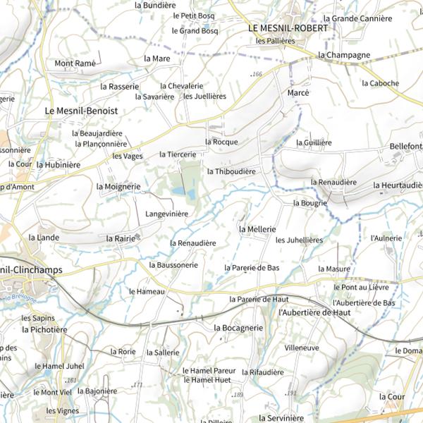 Plan cartographique de La Brévogne