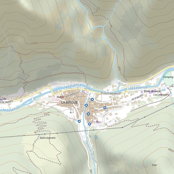 Plan cartographique de La Brigue