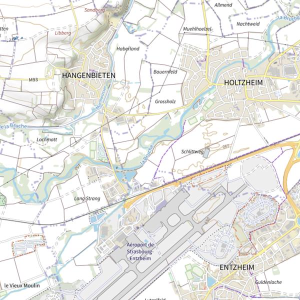 Plan cartographique de La Bruche (frayère)