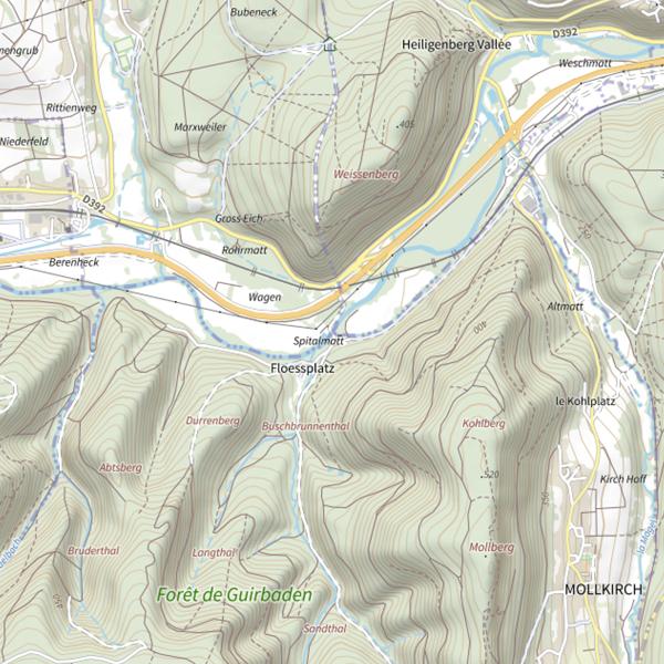Plan cartographique de La Bruche