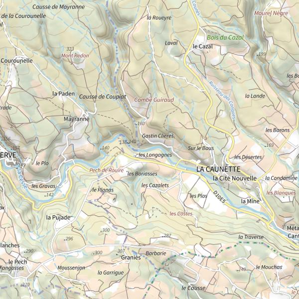 Plan cartographique de La cesse