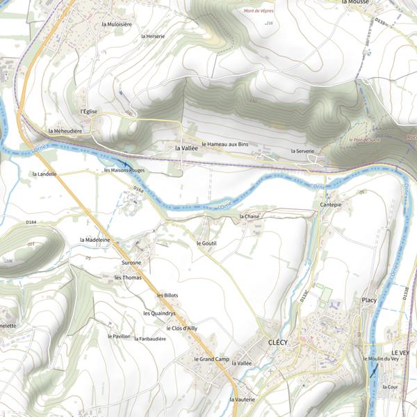 Plan cartographique de La Chaise