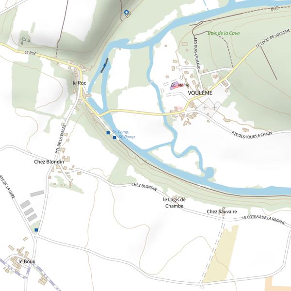 Plan cartographique de La Charente (Voulème)