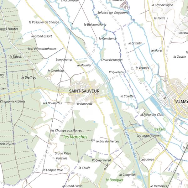 Plan cartographique de La Chatte de Saint-Sauveur - Saint-Sauveur