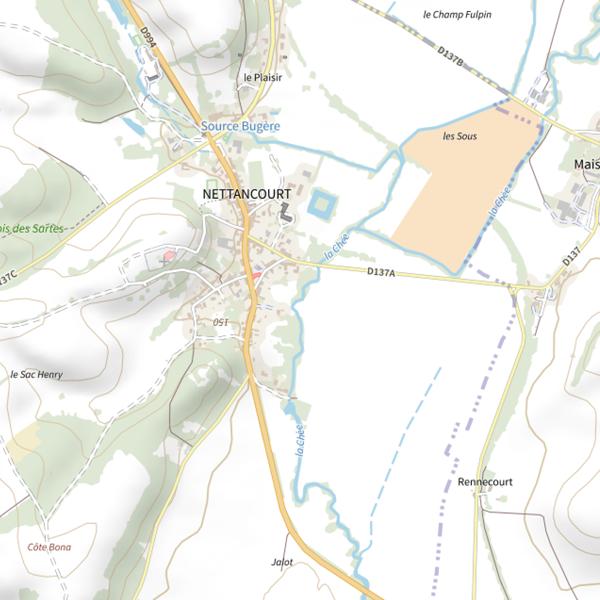Plan cartographique de La Chée