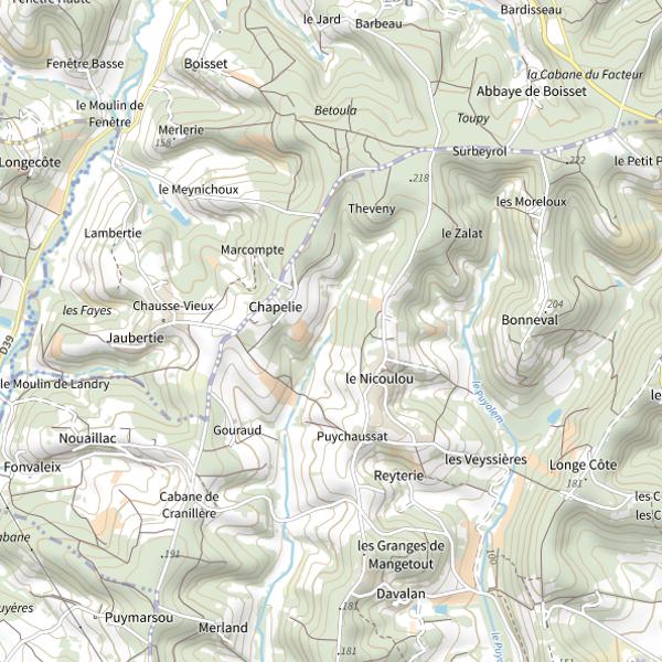 Plan cartographique de La Civade