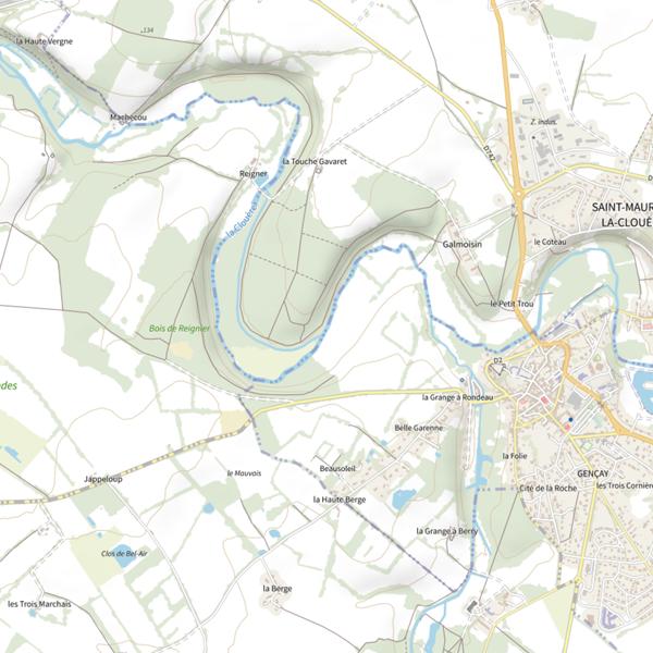 Plan cartographique de La Clouère