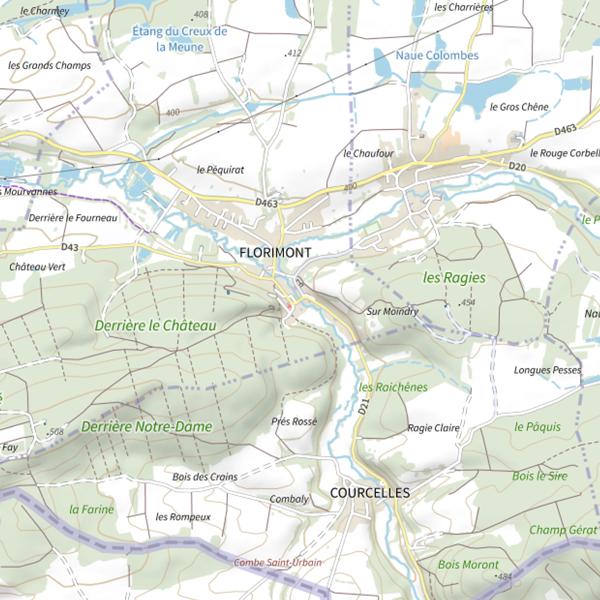 Plan cartographique de La Coeuvatte