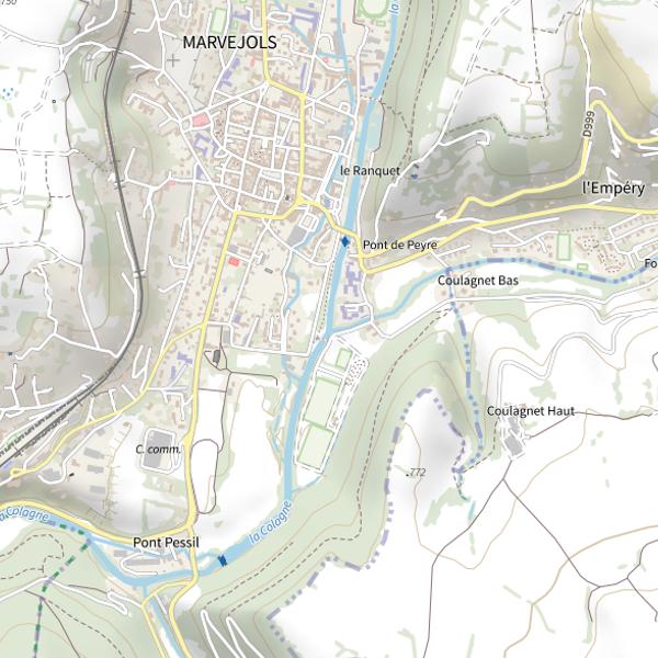 Plan cartographique de La Colagne
