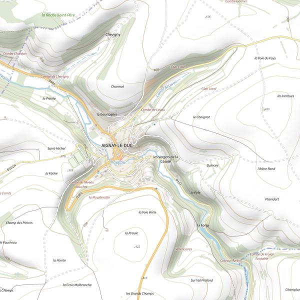 Plan cartographique de La Coquille