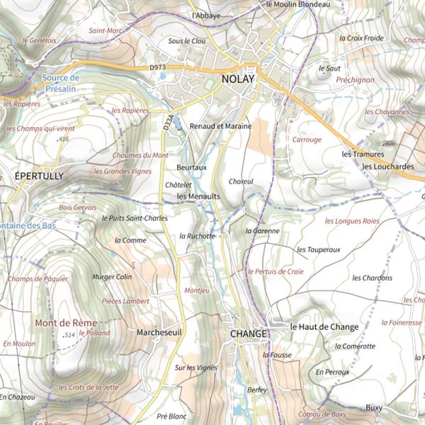 Plan cartographique de La Cosane