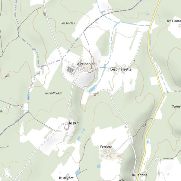 Plan cartographique de La Couze
