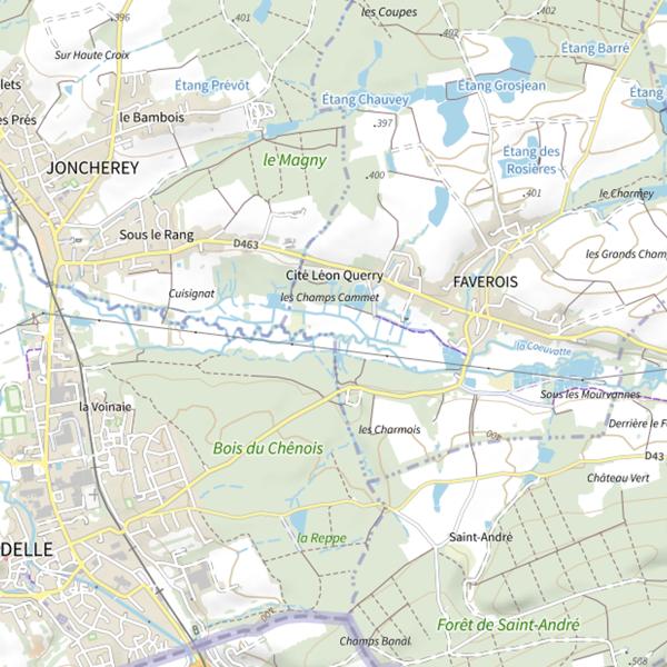 Plan cartographique de La Covatte