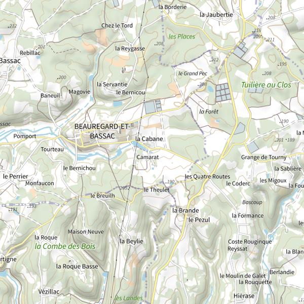 Plan cartographique de La Crempse