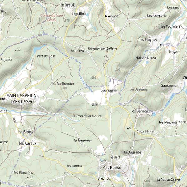Plan cartographique de La Crempsoulie