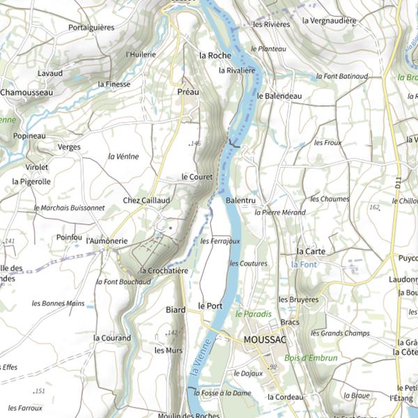 Plan cartographique de La Crochatiere
