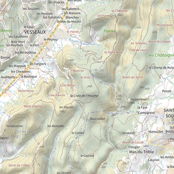 Plan cartographique de La Croix de l'Houme