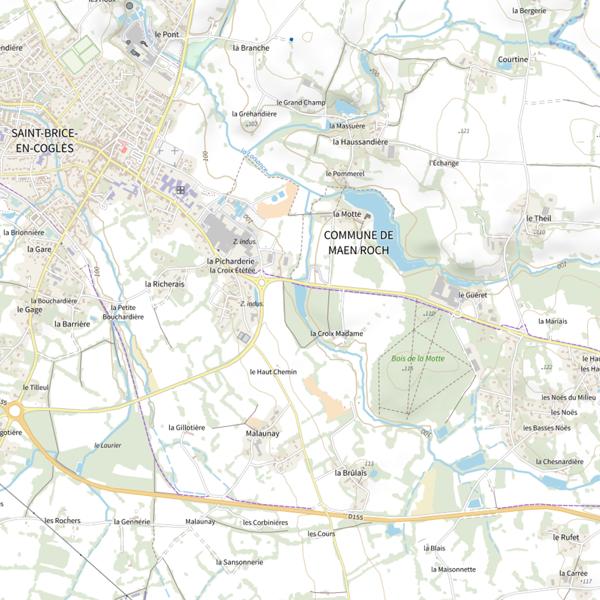 Plan cartographique de La Croix Madame