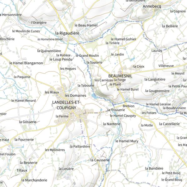Plan cartographique de La Cunes