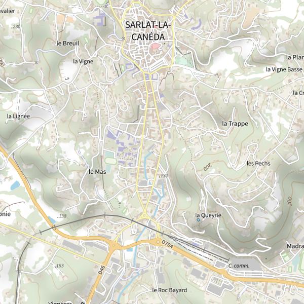 Plan cartographique de La Cuze