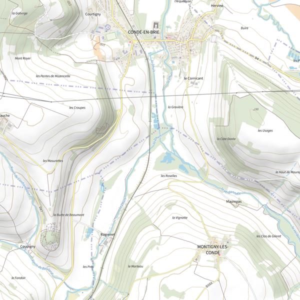 Plan cartographique de La Dhuys