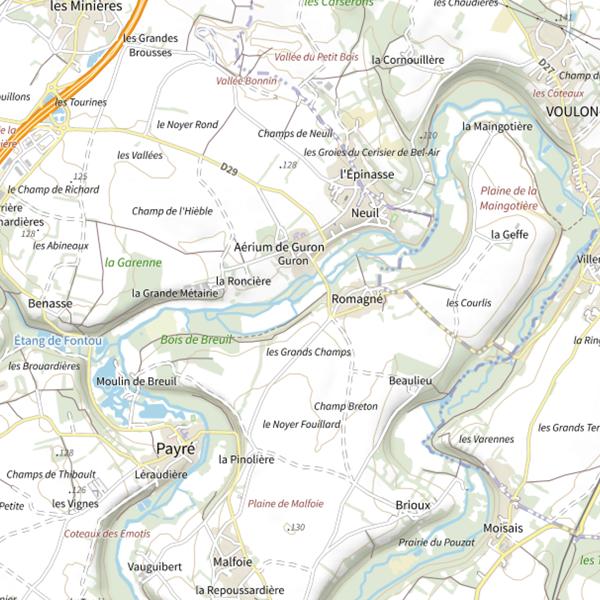 Plan cartographique de La Dive