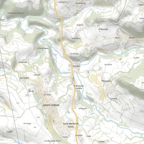 Plan cartographique de La Doire