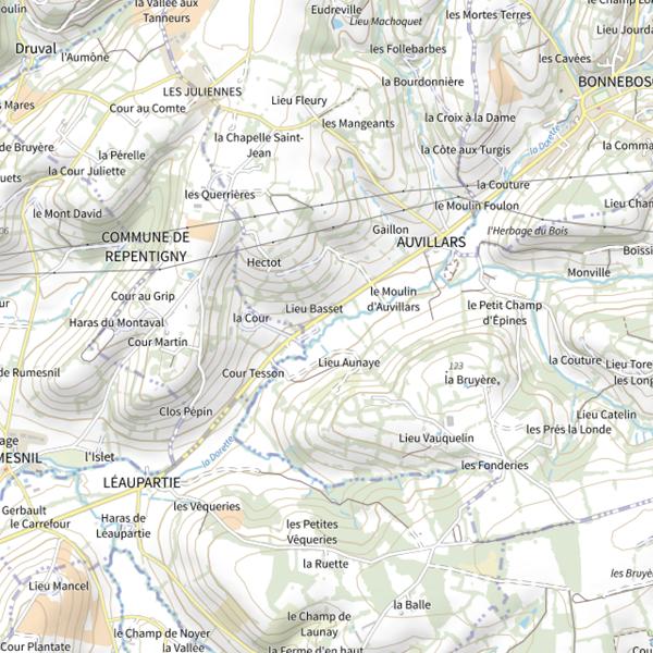 Plan cartographique de La Dorette
