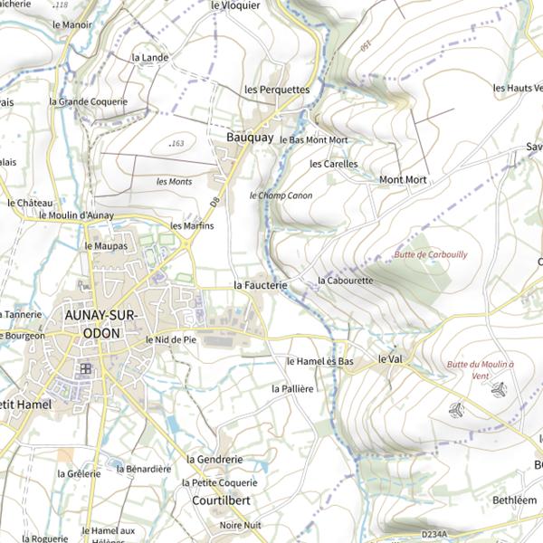 Plan cartographique de La Douvette