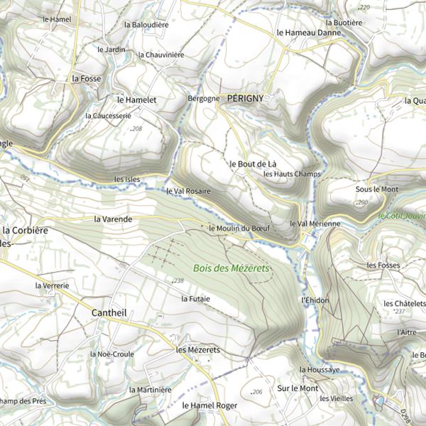 Plan cartographique de La Druance