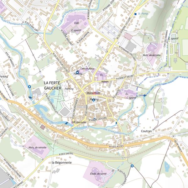 Plan cartographique de La Fario du Haut Morin