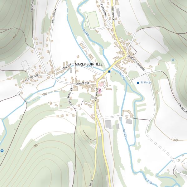 Plan cartographique de La Fario - Marey Til-Châtel