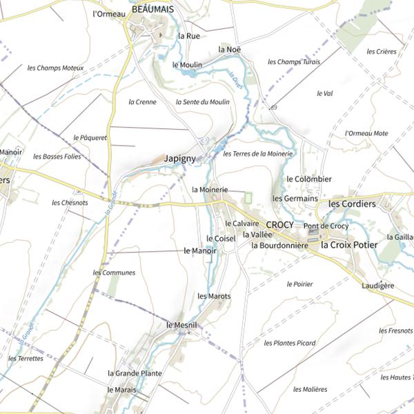 Plan cartographique de La Filaine